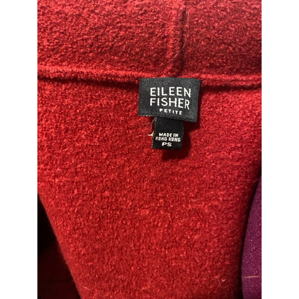 Eileen Fisher Wool Jacket Red Small - Picture 3 of 3